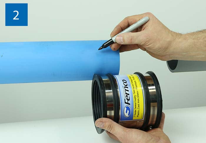 Fernco Chemical Couplings Installation Step 2