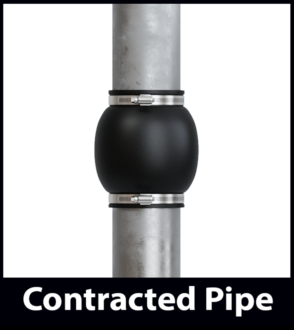 Pipe contraction with Fernco Expansion Joint
