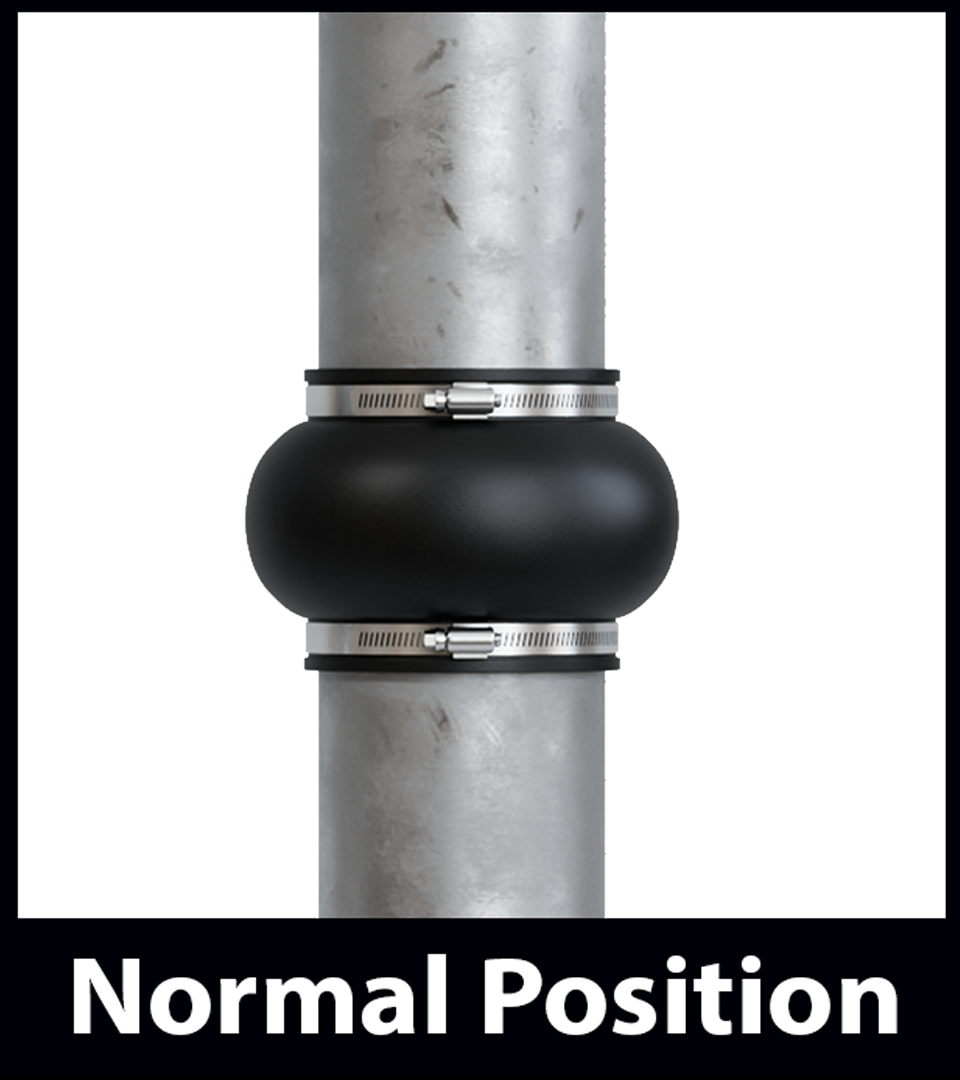 Normal position of Fernco Expansion Joint