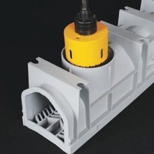 Opening a StormDrain Plus bottom outlet with a hole saw